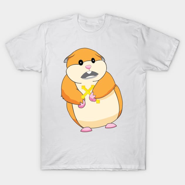 Scared Hamster with Cross Meme Hammond T-Shirt by alltheprints